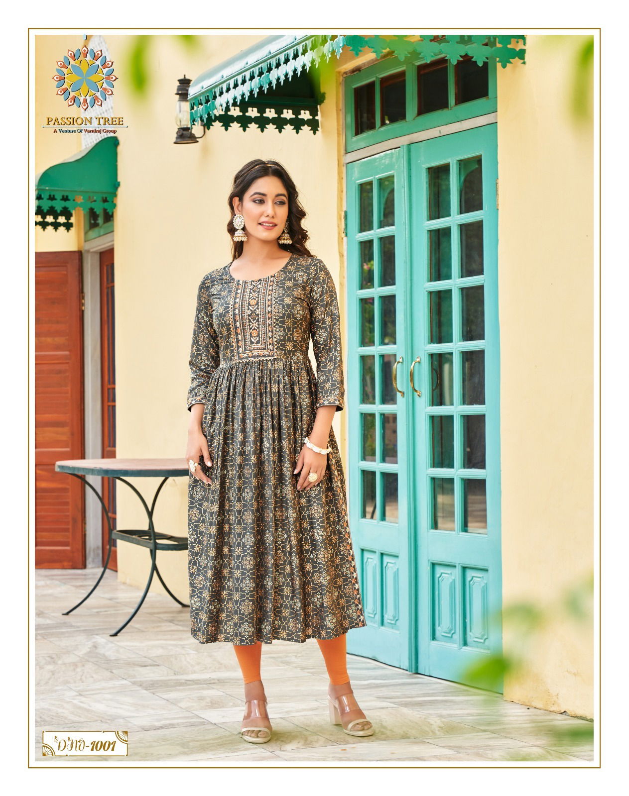 Monza Vol 1 By Passion Tree Nayra Cut Designer Kurtis
